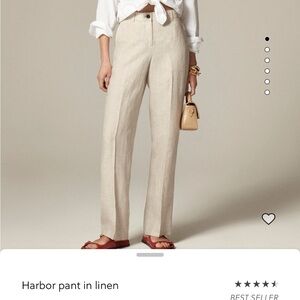 J. Crew Flax Harbor Linen Pant